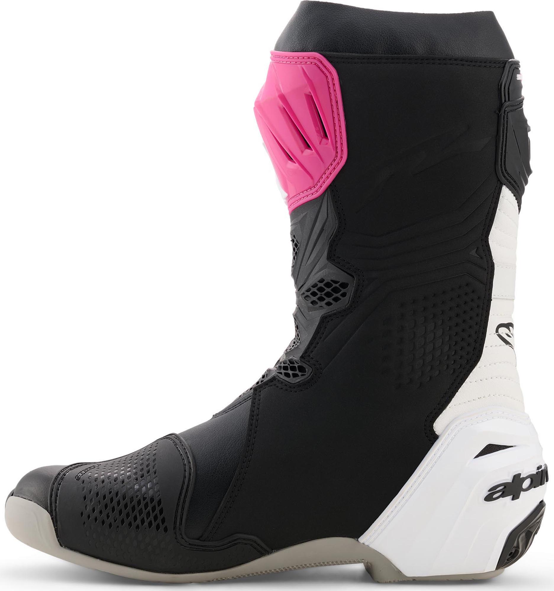 Alpinestars Supertech R Motorcycle Boots black/white/pink 43 Figure 6