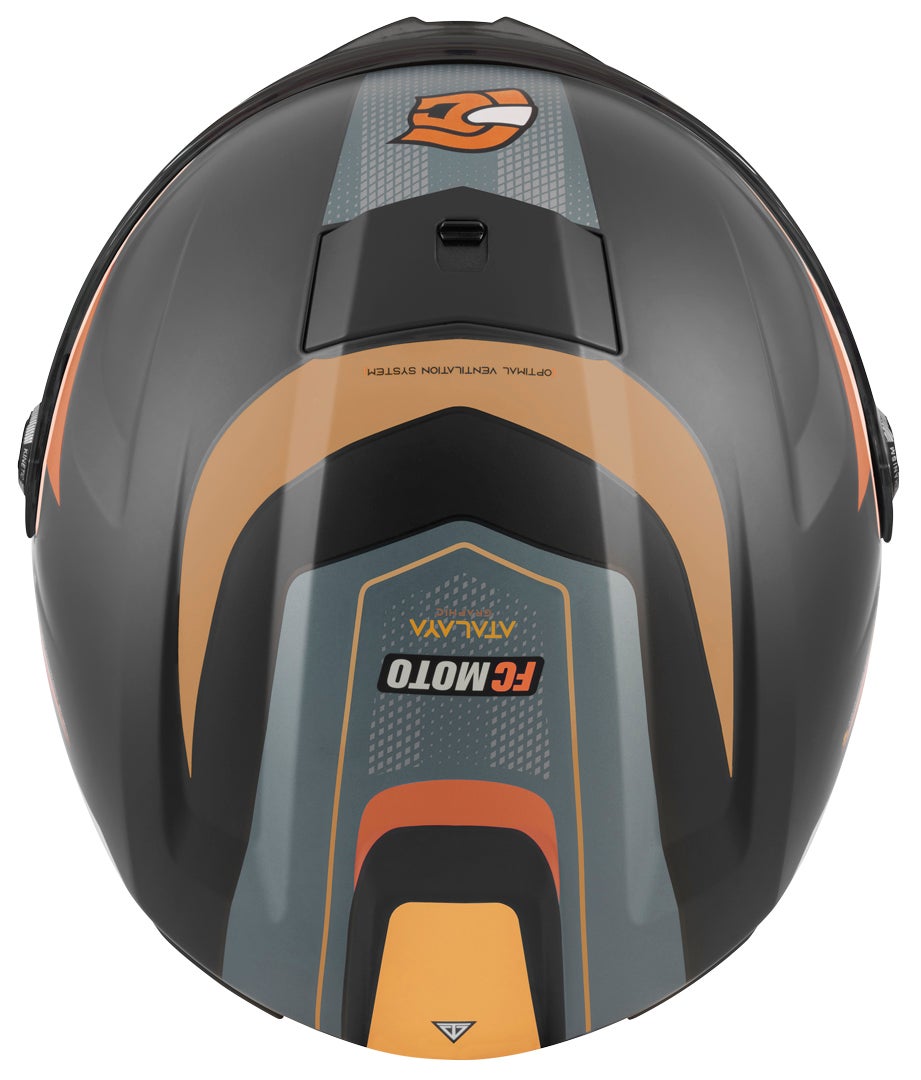 FC-Moto FF114B Zeron Hjelm sort mat/orange 2XL Figur 6