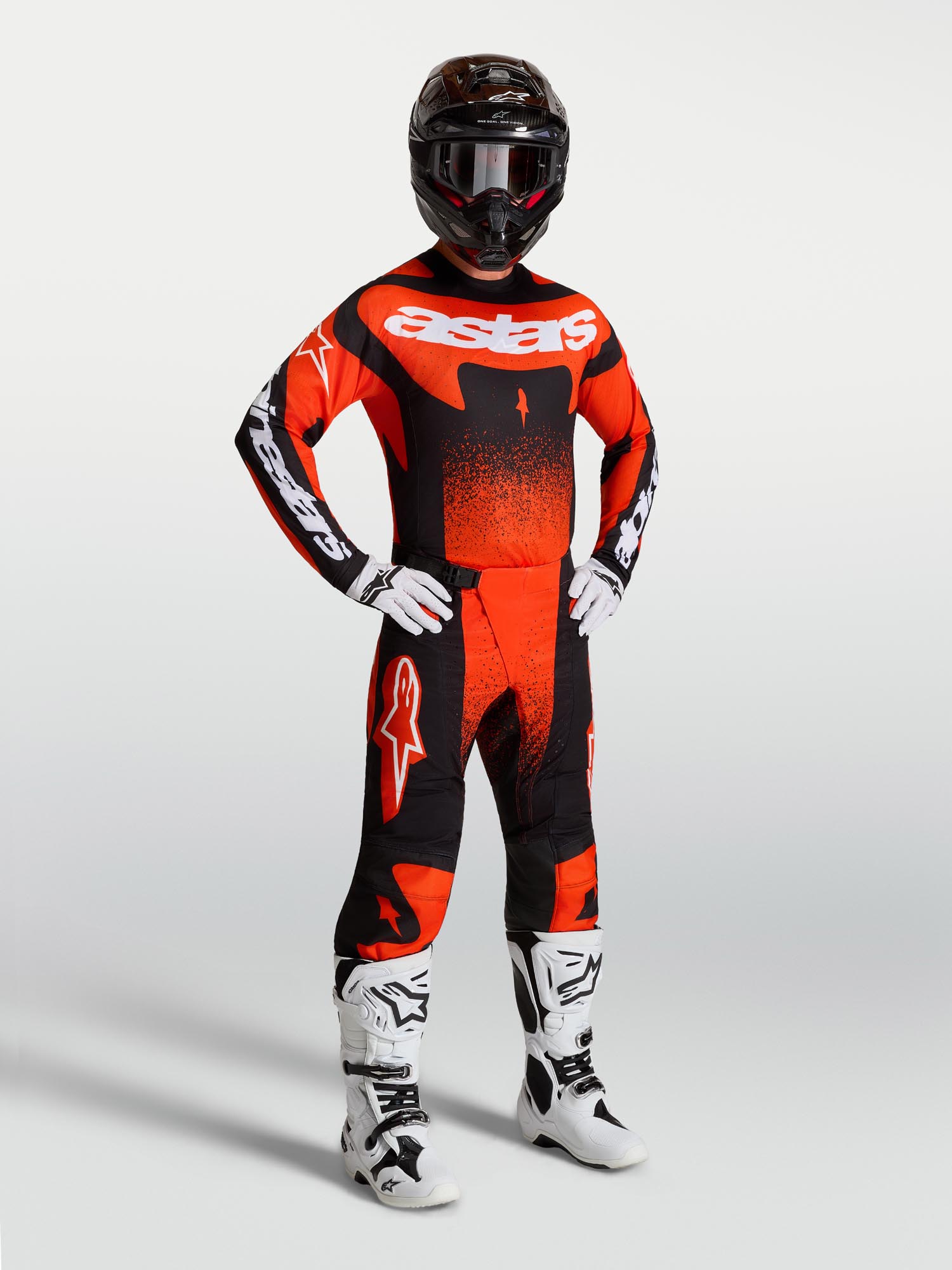 Alpinestars Techstar Swan Motocrosstrøje rød/sort/hvid M Figur 3