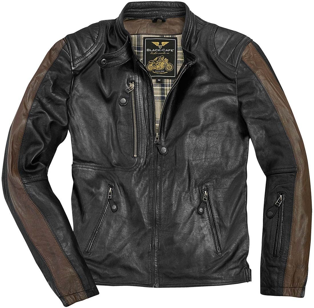 Black-Cafe London Vintage Motorcycle Leather Jacket black/brown 54 Figure 1