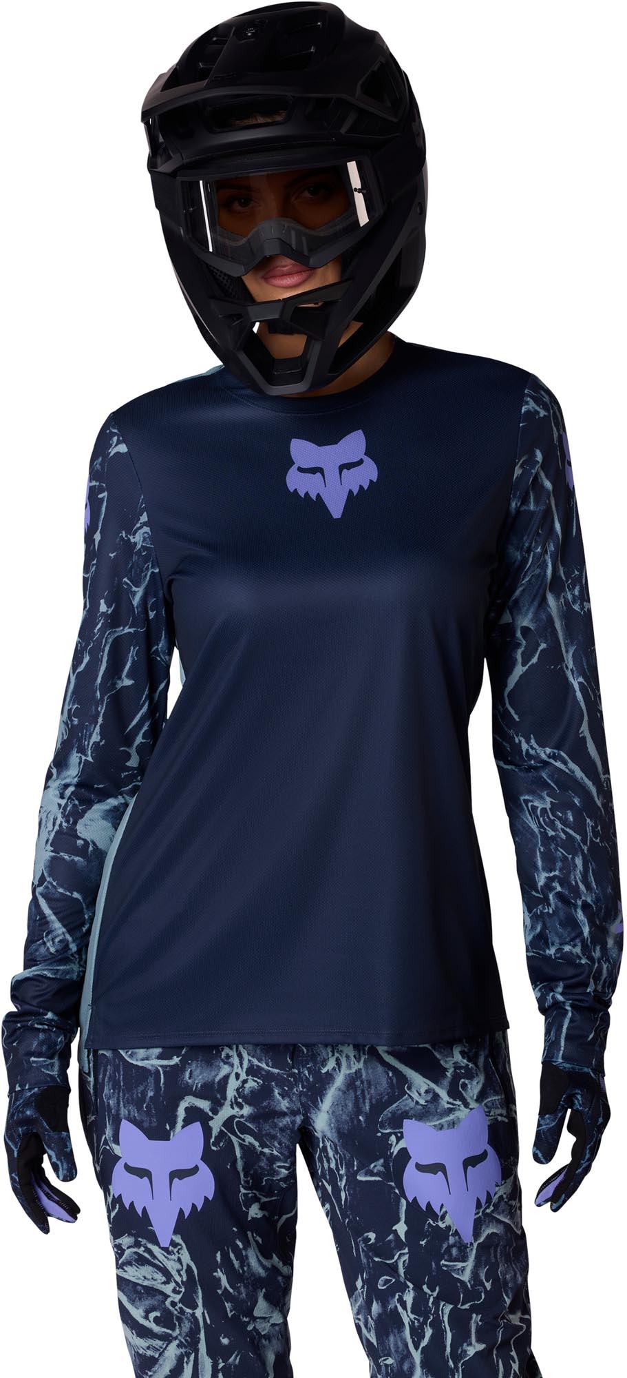 FOX Ranger LS Image Print Maillot de vélo féminin S Figure 3