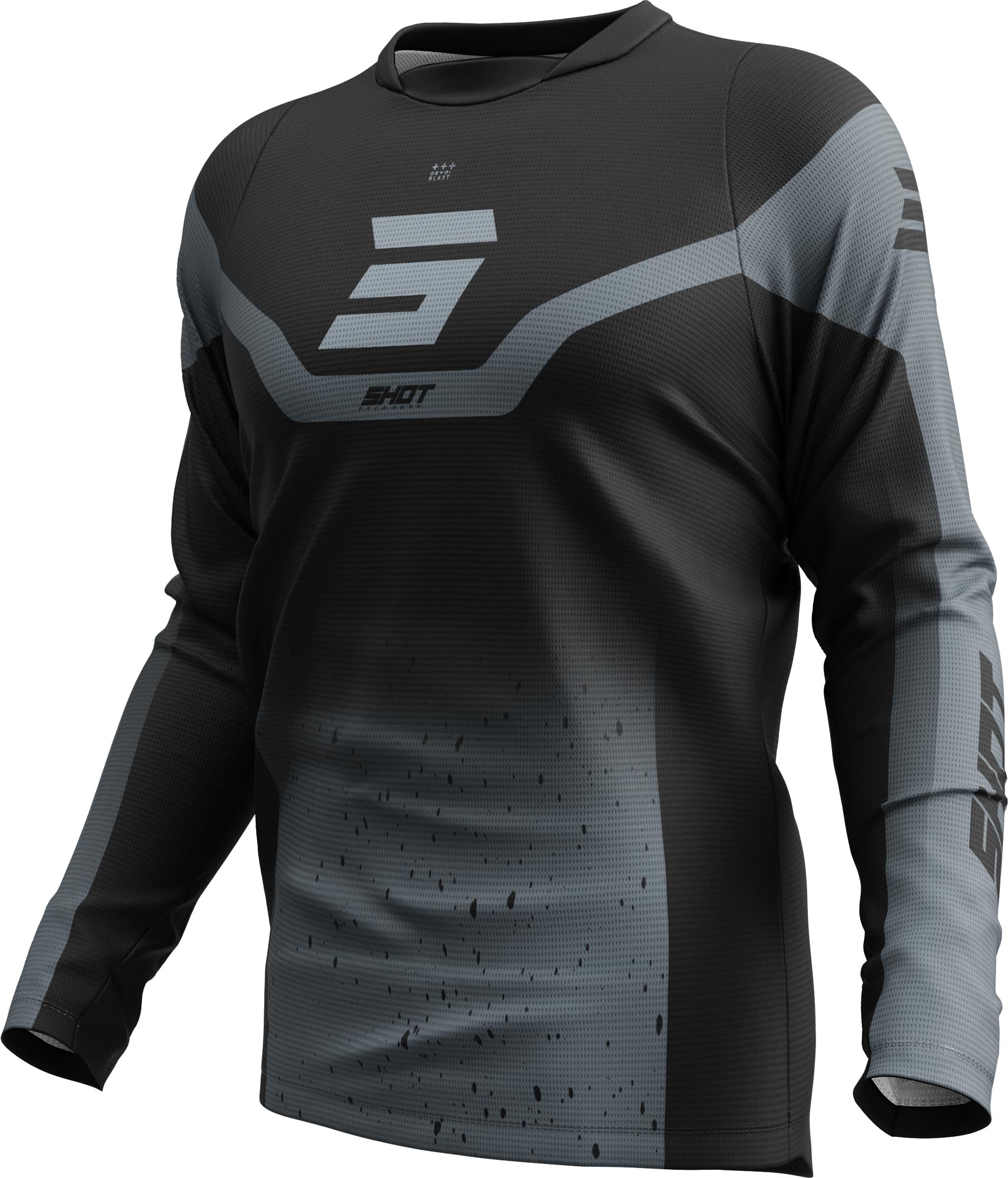 Shot Devo Blast Maillot de motocross negro/gris M Figura 1