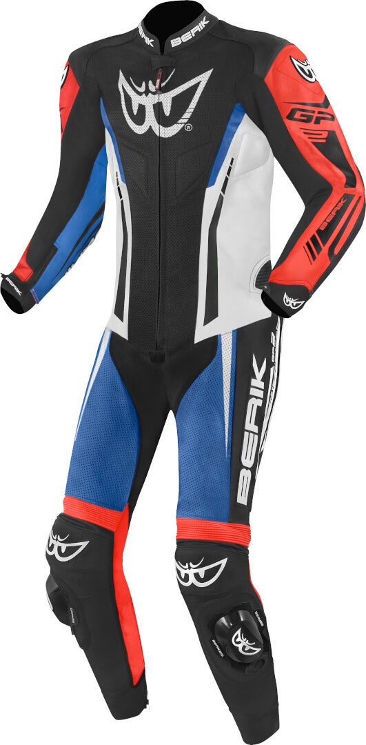 Berik Monza One Piece Motorcycle Leather Suit black/red/blue 60 Figure 1