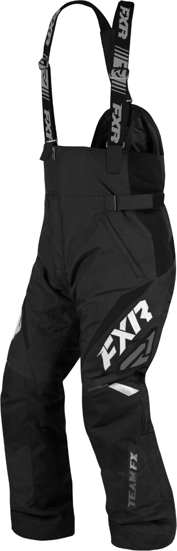FXR Team FX 2023 Snowmobile Bib Pants black/white Short 6XL Figure 1
