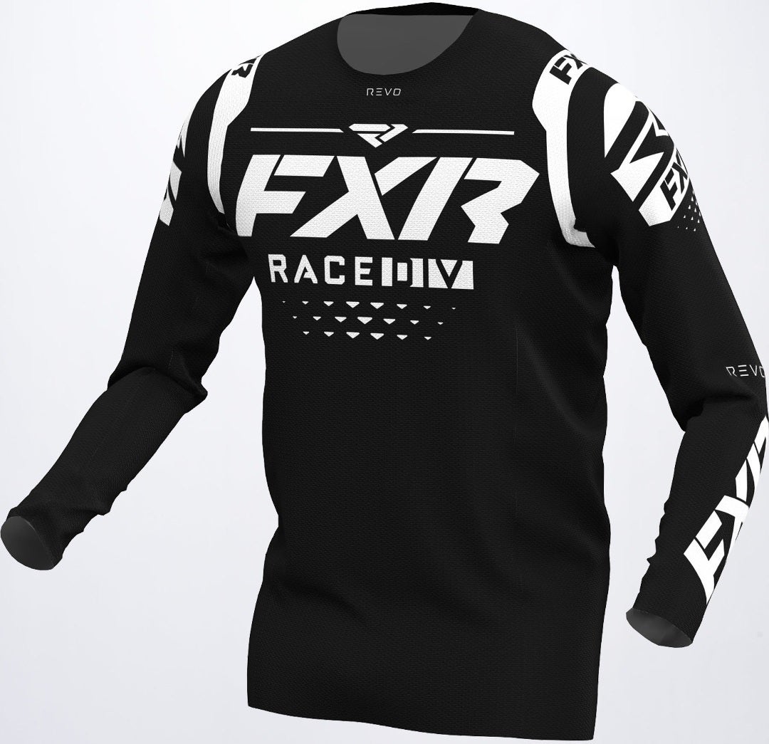 FXR Revo RaceDiv Motokrosový dres černobílá L Obrázek 1