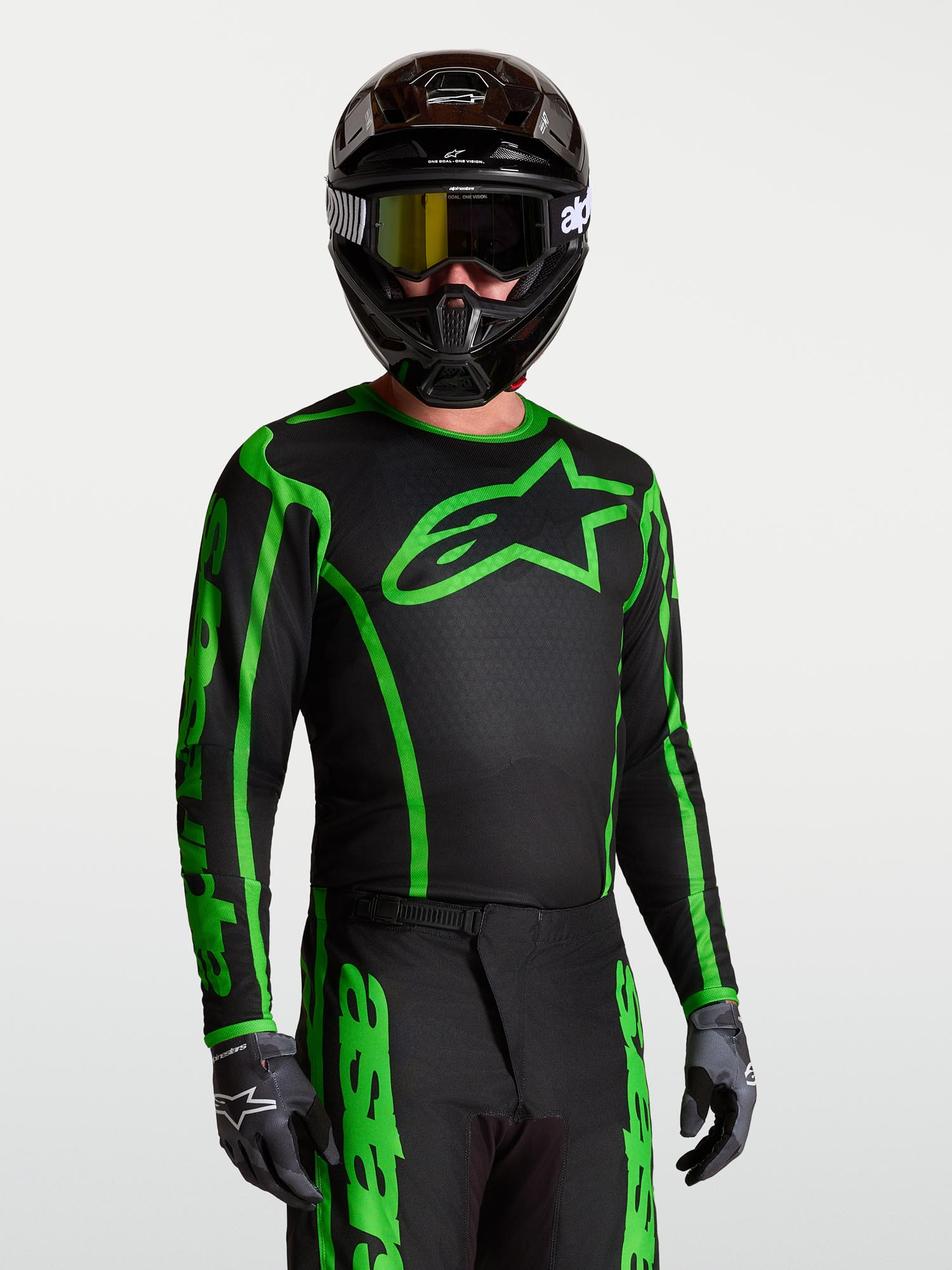 Alpinestars Fluid Apex V2 Φανέλα μοτοκρός μαύρο/νέον-πράσινο S Γράφημα 4