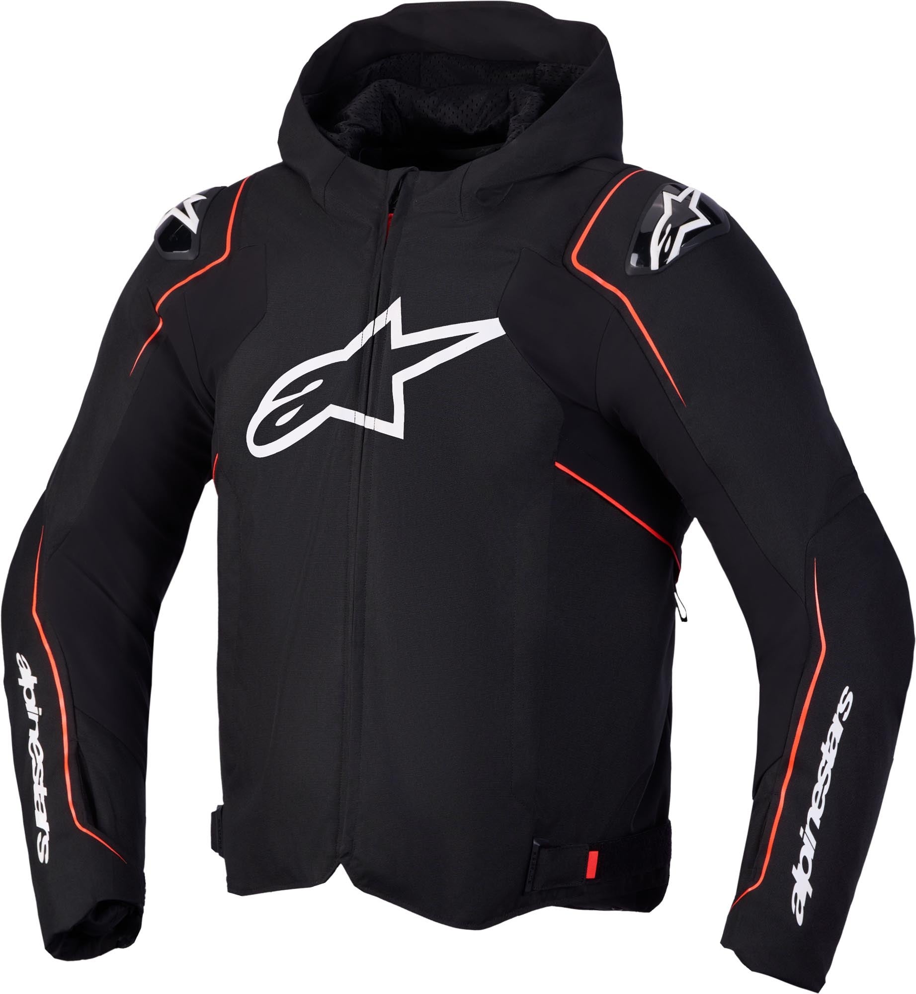 Alpinestars Zaca V2 Giacca tessile da motocicletta impermeabile nero/rosso L Figura 1