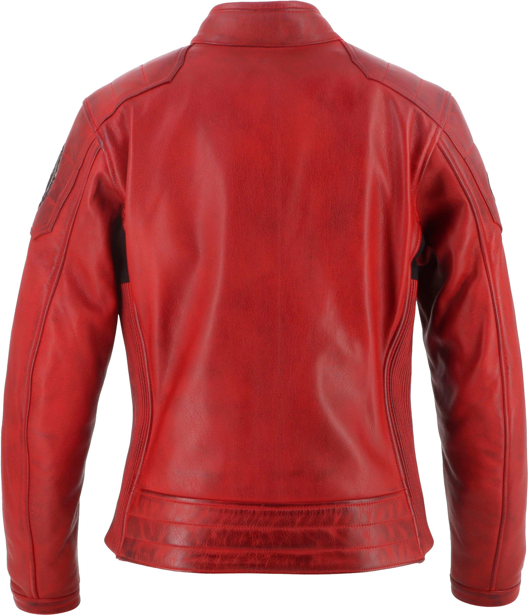 Von Dutch X Helstons Pretty Dames Motorfiets Lederen Jas Rood XL Figuur 4
