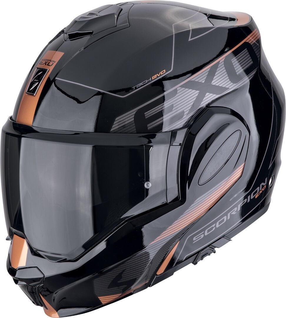 Scorpion EXO Tech Evo Traveller Helm zwart/brons M (57/58) Figuur 1