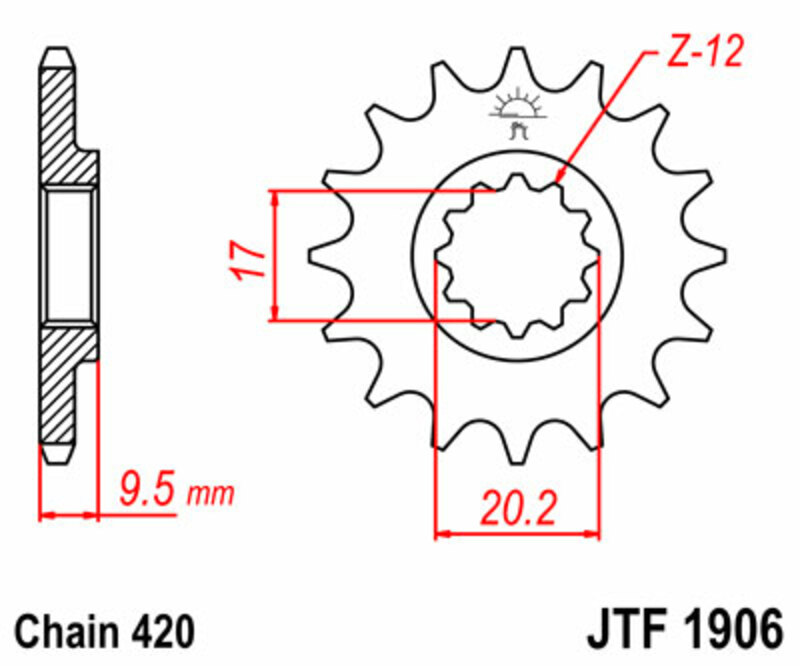 JT-DRIVHJUL Standard stålhjul 1906 - 420 Figur 3