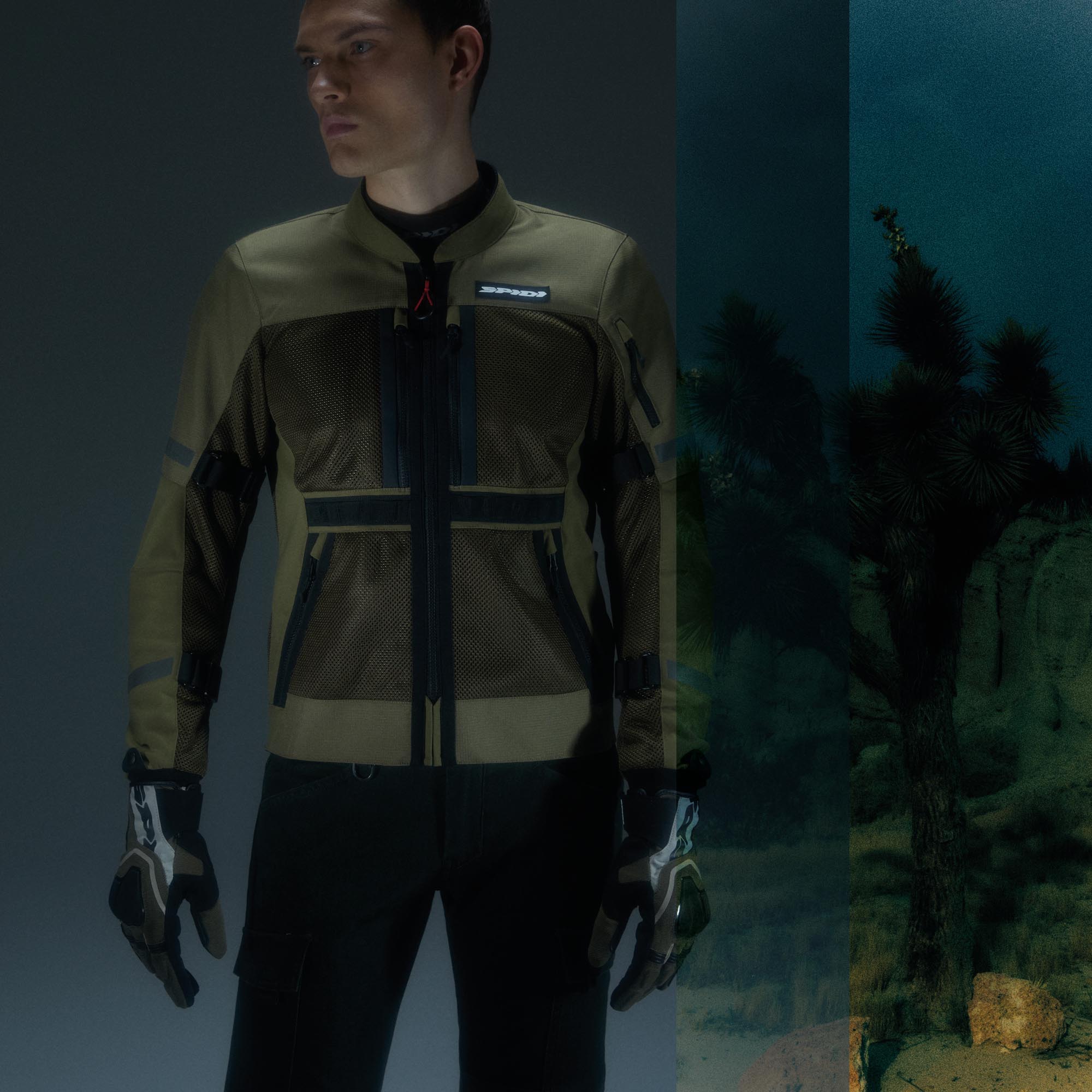 Spidi Tech Armor 2 Veste textile moto Vert militaire S Figure 3