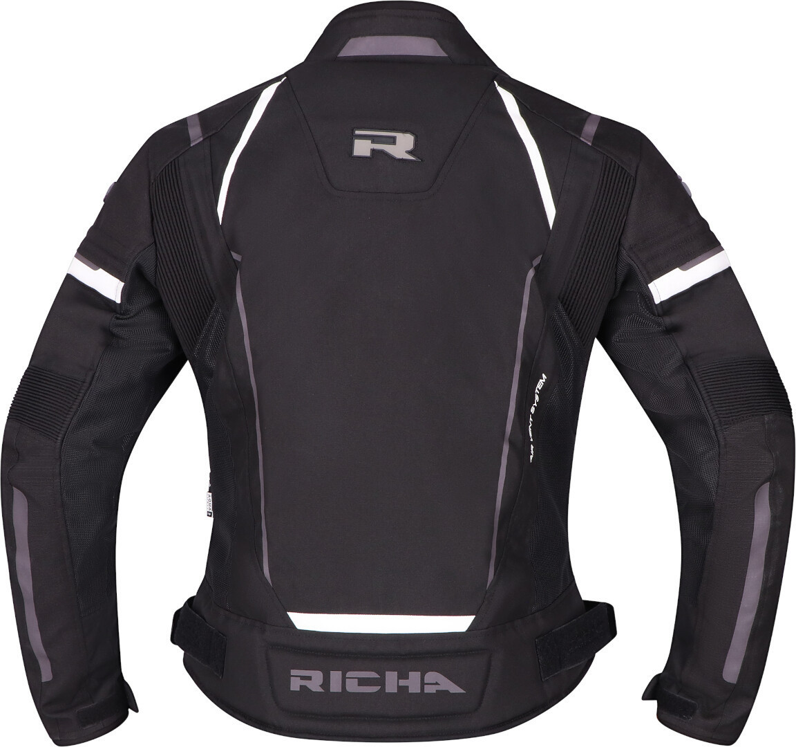 Richa Airstream 3 imperméable à l’eau dames moto textile veste Noir/Blanc L Figure 3
