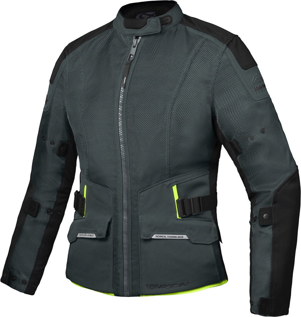 Ixon M-Njord Dame motorcykel tekstiljakke grøn/sort M Figur 1