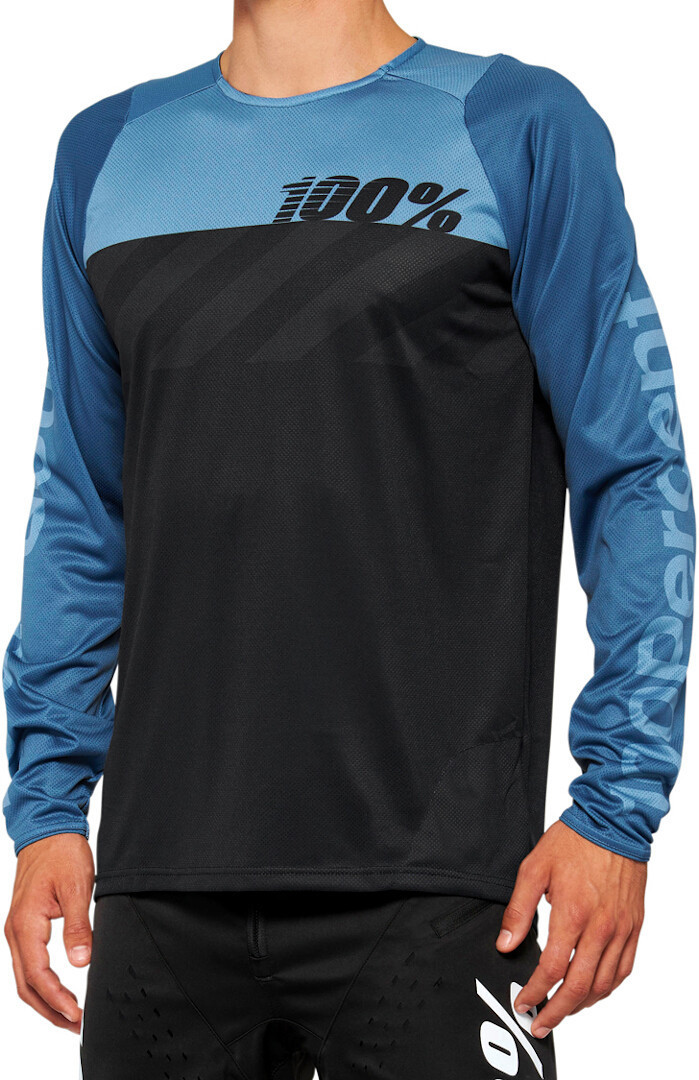 100% R-Core Maillot de bicicleta negro/azul L Figura 1
