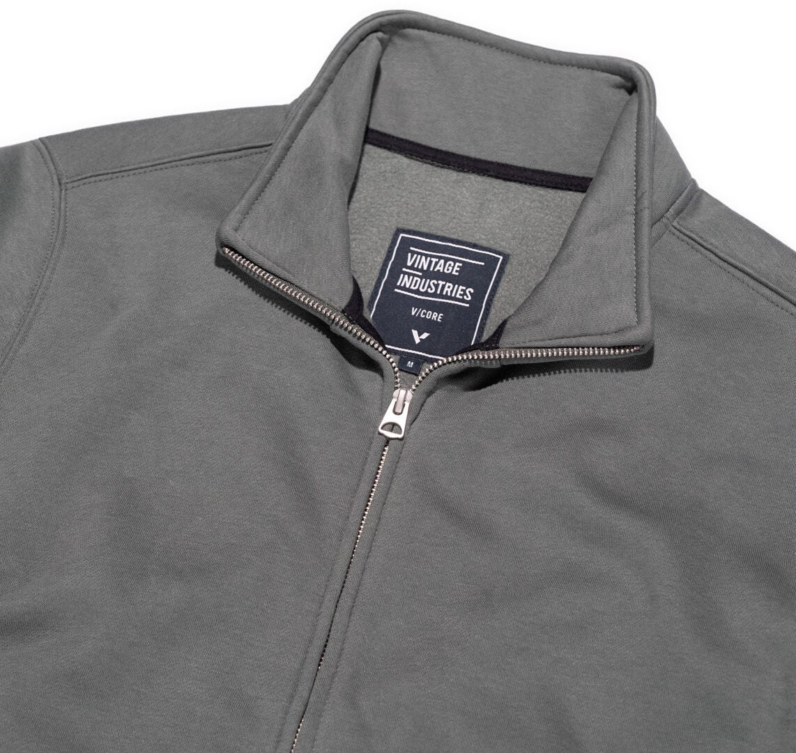 Vintage Industries Harold Φούτερ με φερμουάρ Γκρι M Γράφημα 2