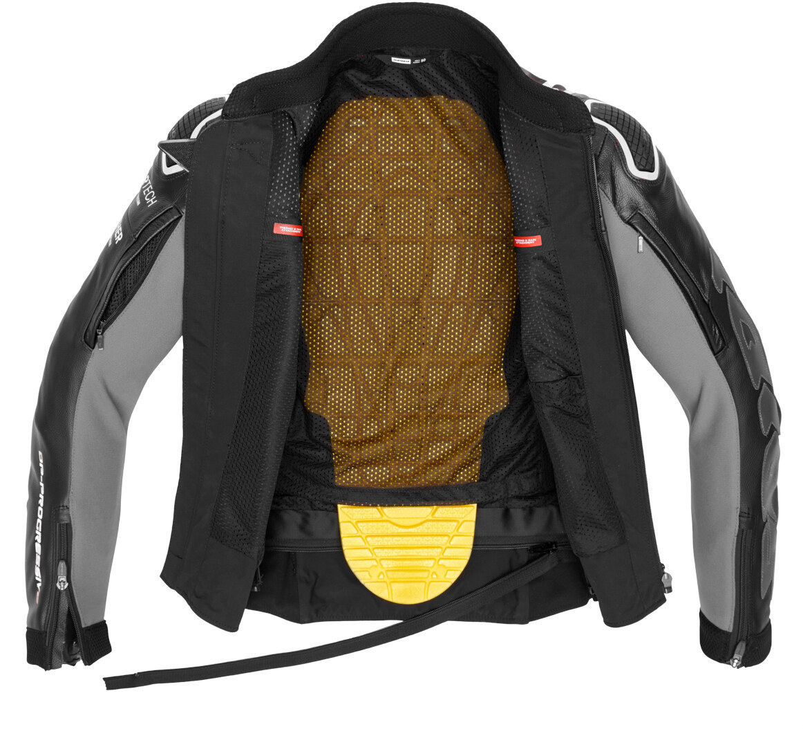 Spidi DP Progressive Blouson en cuir de moto Noir/Blanc 52 Figure 3