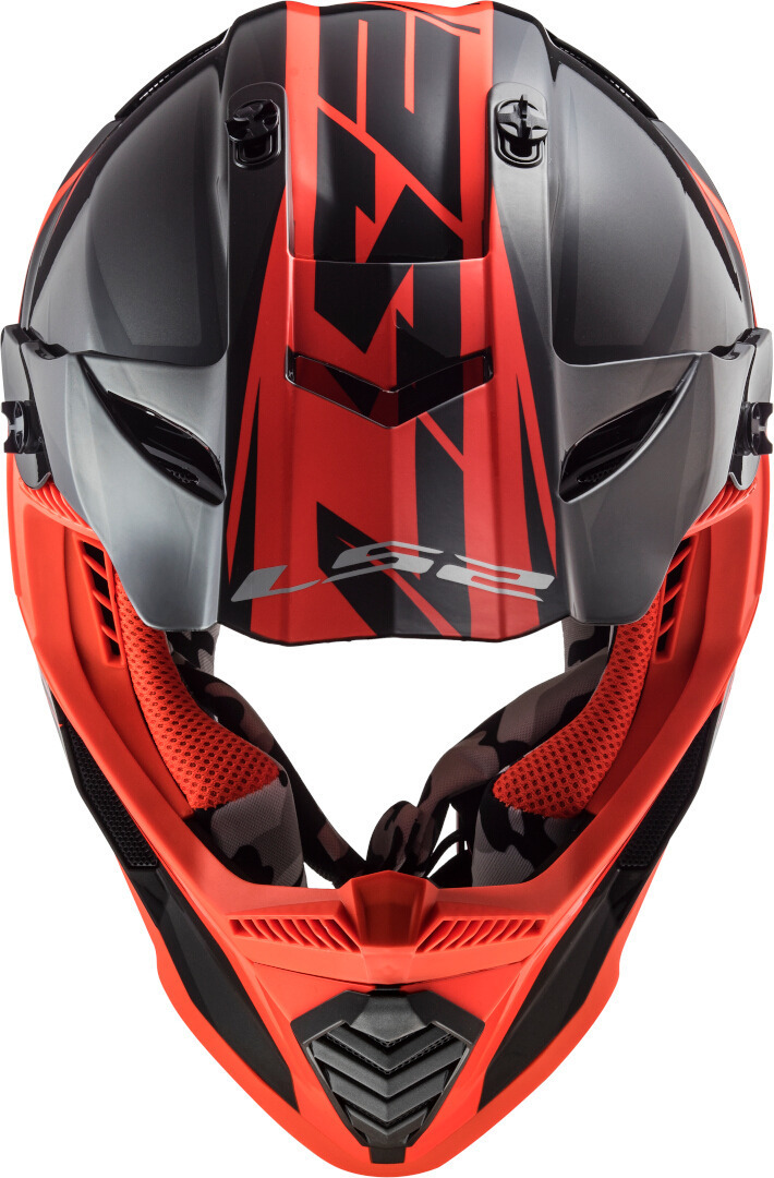 LS2 MX437 Fast Evo Roar Casco Motocross nero opaco/rosso M (57/58) Figura 2