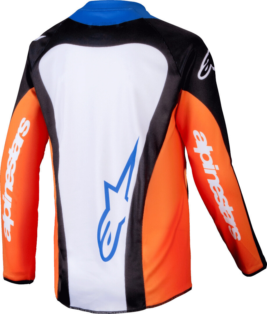 Alpinestars Racer Melt Tricou de motocross pentru tineret portocaliu/albastru XL Figura 2