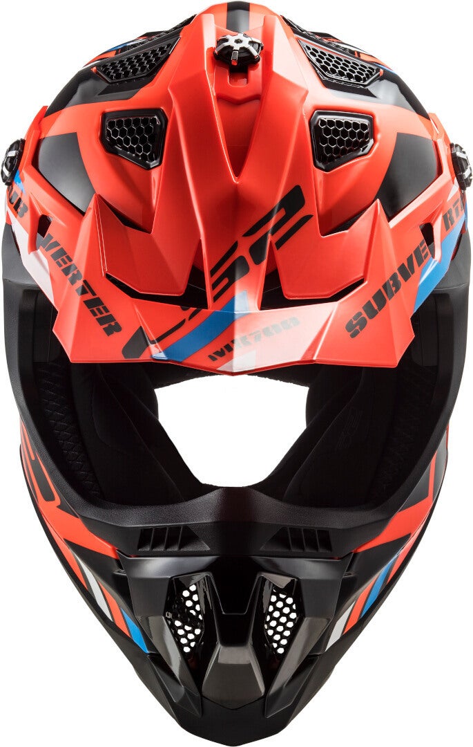 LS2 MX700 Subverter Evo II Stomp Motocross hjelm sort/neon-orange S (55/56) Figur 4
