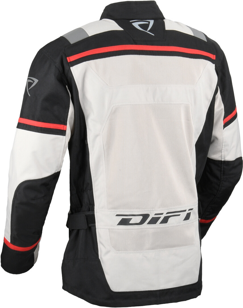 DIFI Kalahari Air Motorrad Textiljacke hellgrau/schwarz/rot M Abbildung 2