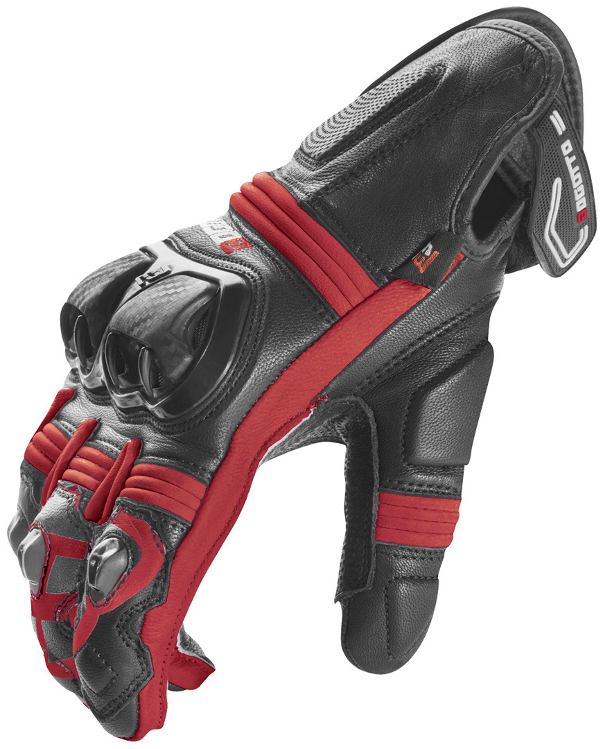 Bogotto Grand Champ Motorcykel handsker sort/rød S Figur 3