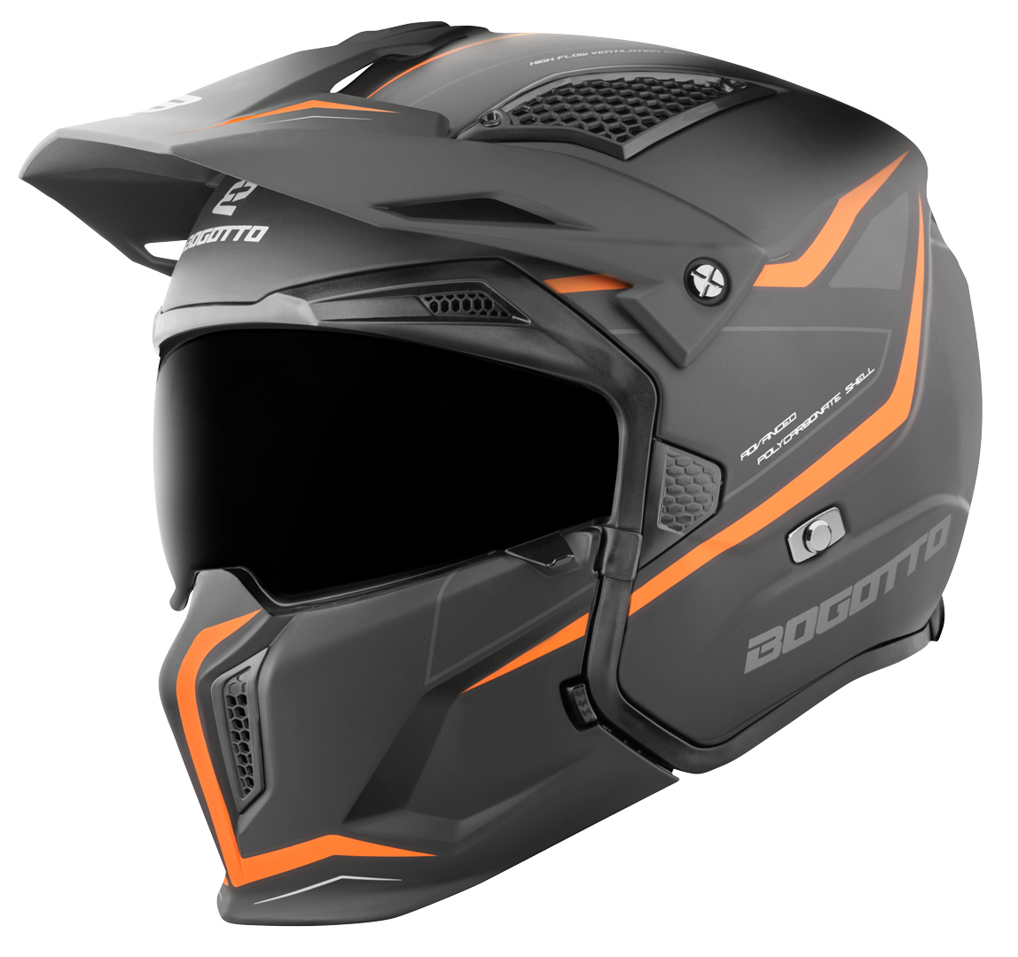 Bogotto Radic WN-ST Hjelm orange/sort L Figur 2