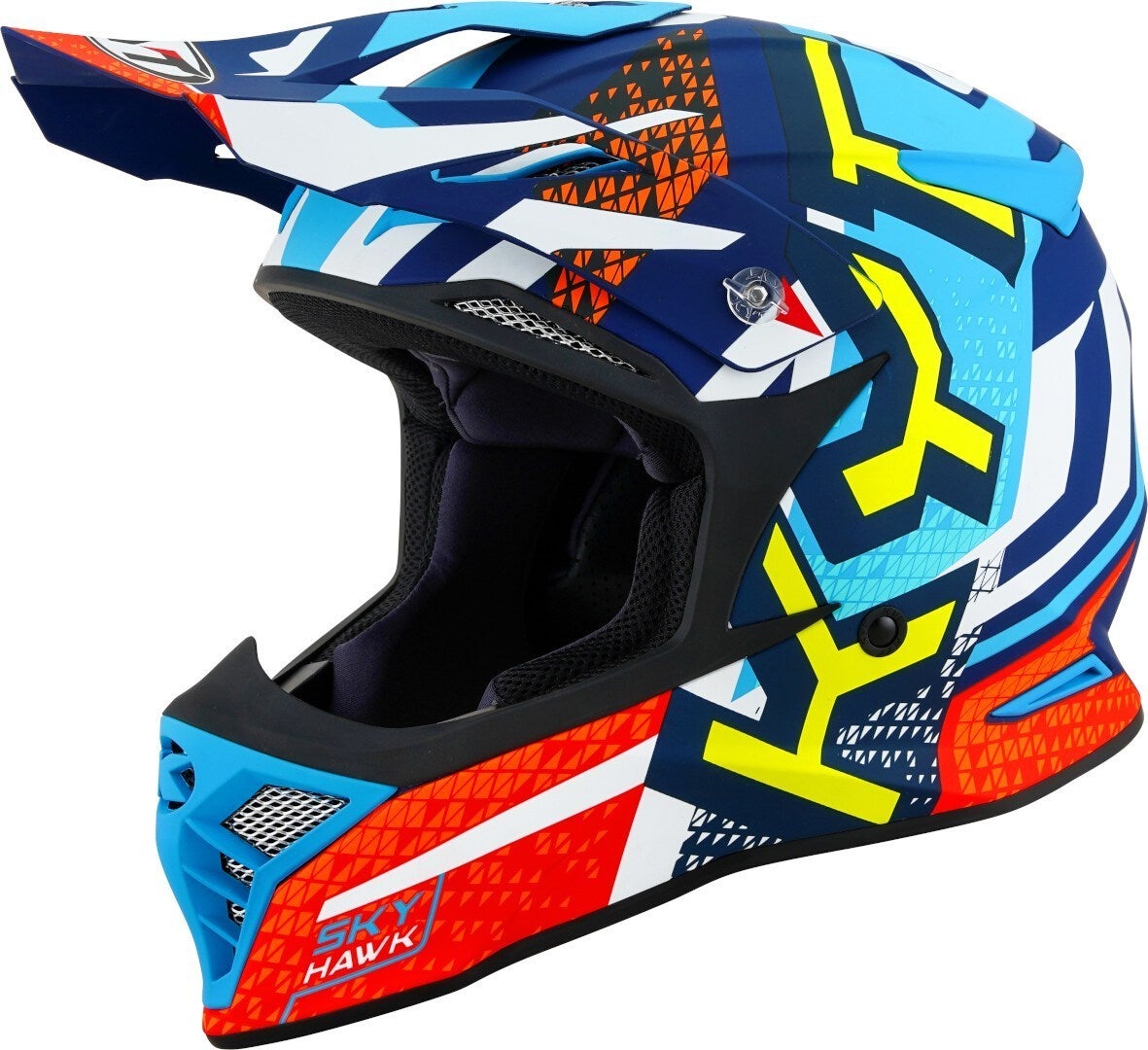 KYT Skyhawk Hyperflow Casque de motocross bleu mat/rouge XL (61/62) Figure 1
