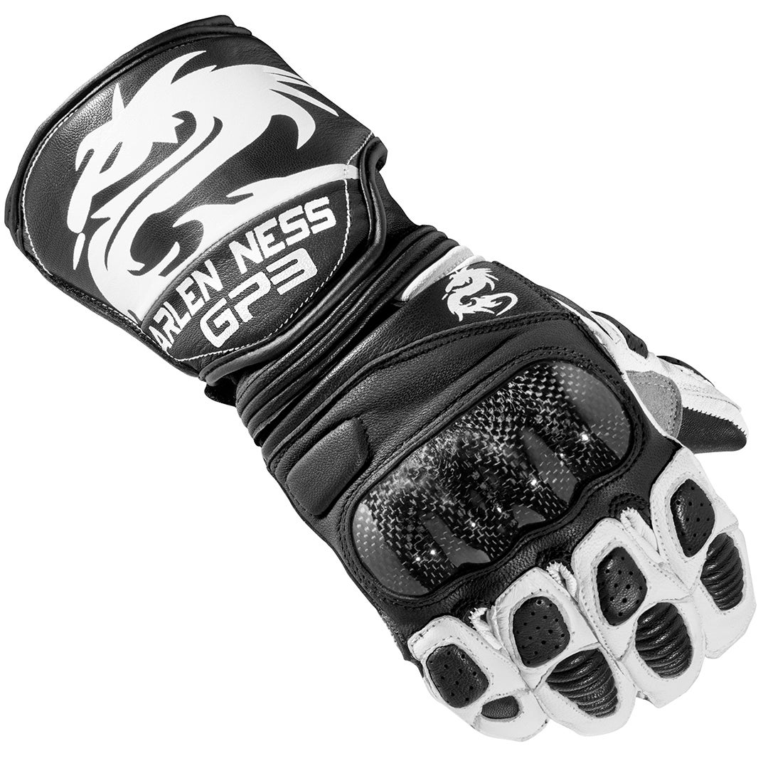 Arlen Ness Monza Motorcycle Gloves black/white M Figure 1