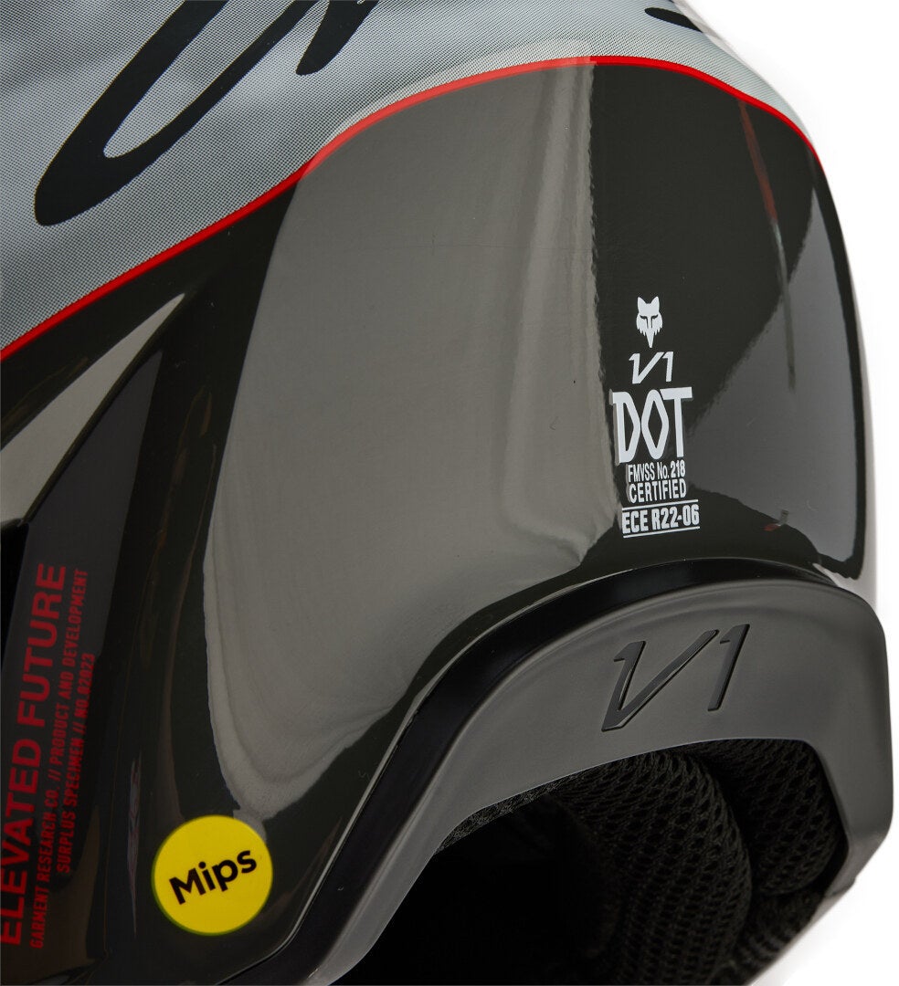 FOX V1 Atlas MIPS Youth Motocross Helmet black/grey/red Y/S (49/51) Figure 2