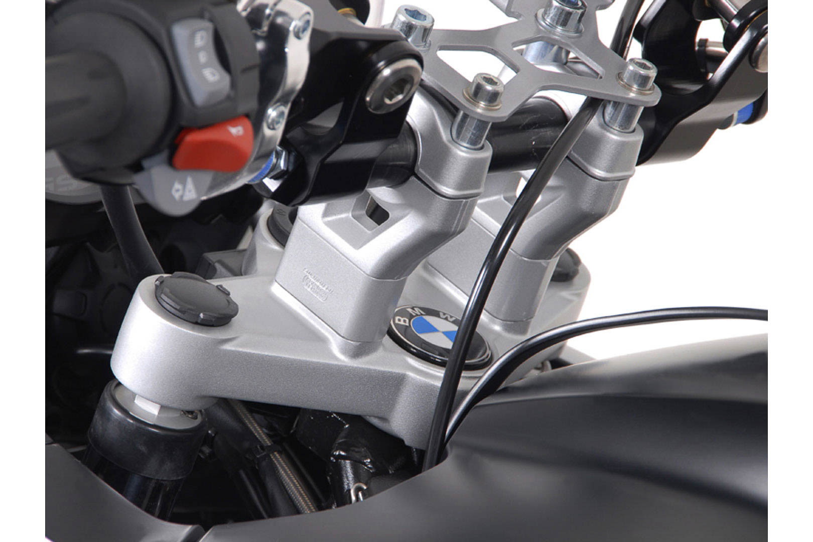 Ridicător de bară SW-Motech - H=30 mm. Argintiu. BMW R1200GS/Adventure (08-). Figura 1