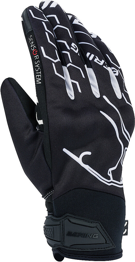 Bering Walshe Motorcykel handsker Sort/hvid 10 (L) Figur 1