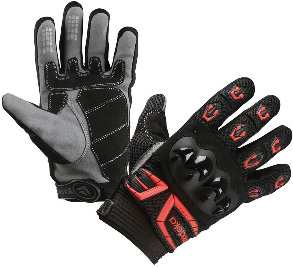 Modeka MX-Top Kinder Handschuhe schwarz/rot M Abbildung 1