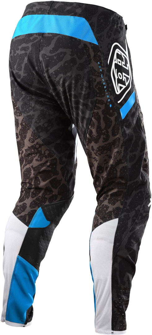Troy Lee Designs SE Pro Fractura Motocrossbyxor Svart/blå 38 Figur 2