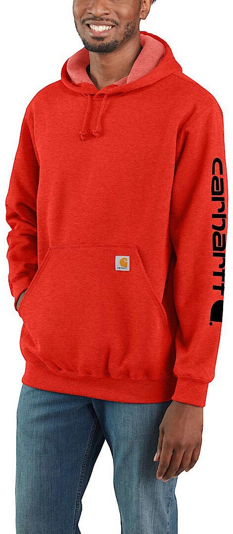 Carhartt Midweight Sleeve Logo Capuche rouge/beige S Figure 2