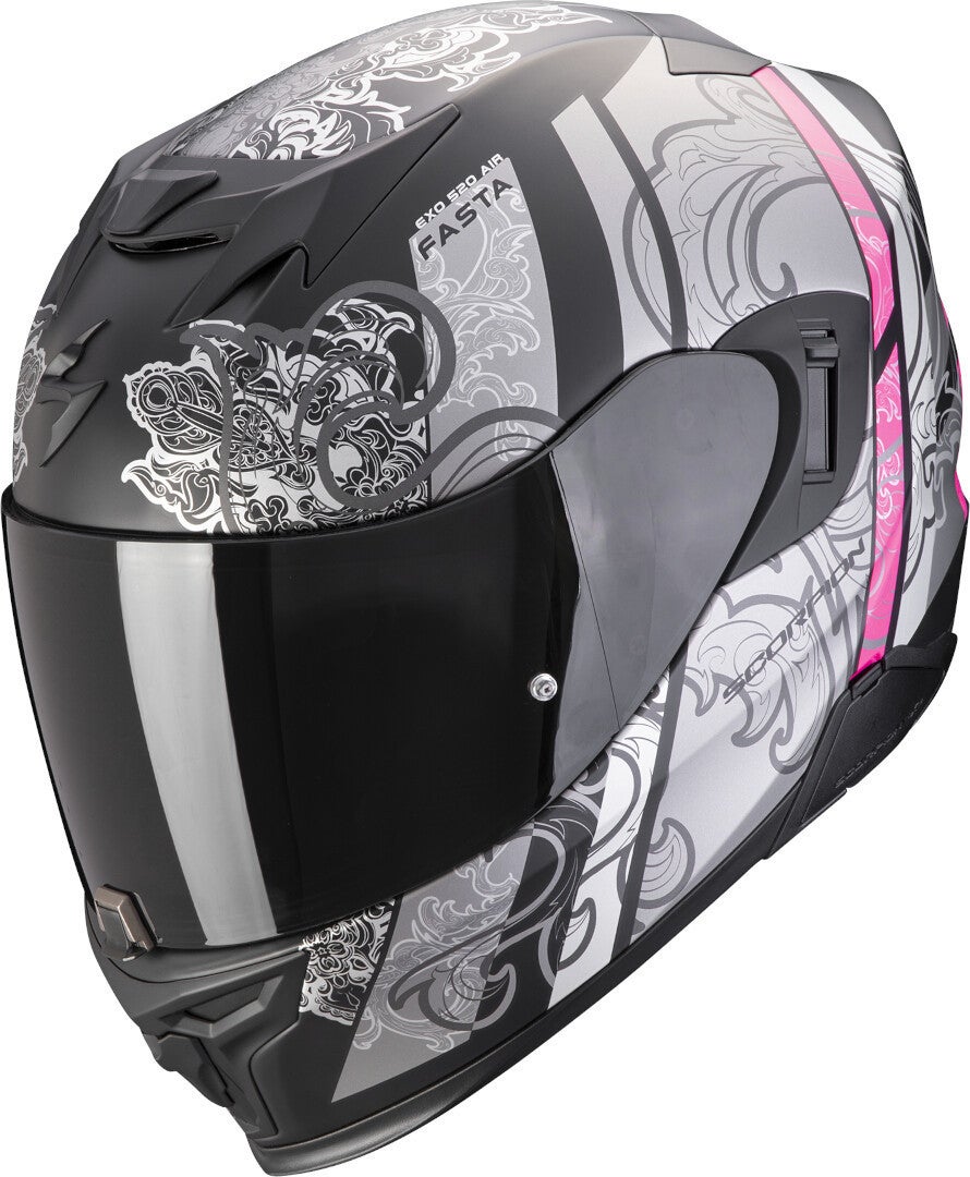 Scorpion Exo-520 Evo Air Fasta Helm schwarz/silber XL (61/62) Abbildung 1