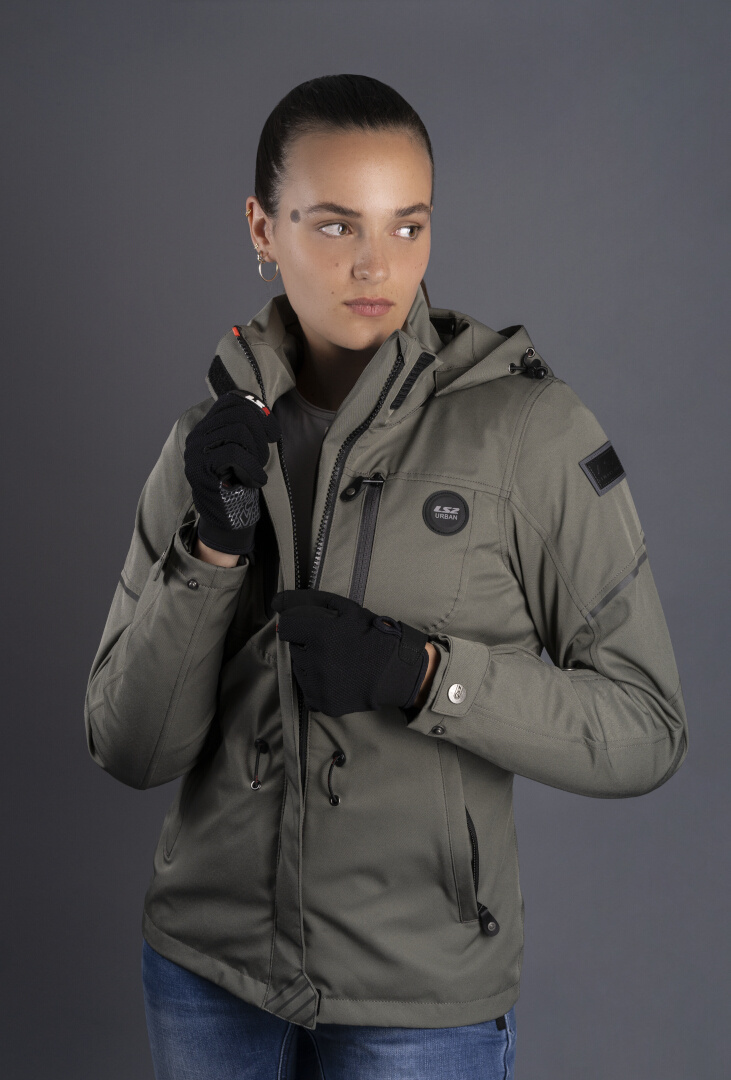 LS2 Rambla Evo wasserdichte Damen Motorrad Textiljacke khaki M Abbildung 4