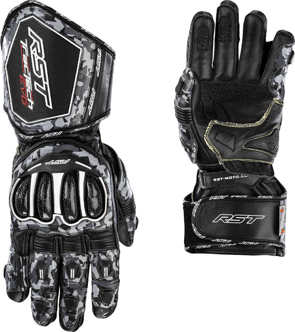 RST Tractech Evo 4 Motorcycle Gloves grey/black M Figure 3