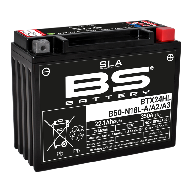 Bateria BS Bateria SLA fără întreținere activată din fabrică - BTX24HL/B50-N18L-A/A2/A3 Figura 2