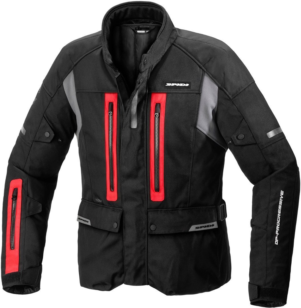 Spidi Traveller 3 H2Out Motorrad Textiljacke schwarz/rot 4XL Abbildung 1