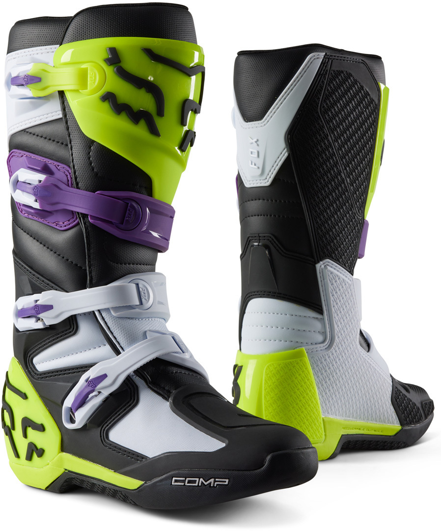 FOX Comp Stivali motocross viola/giallo/nero 10,5 Figura 1