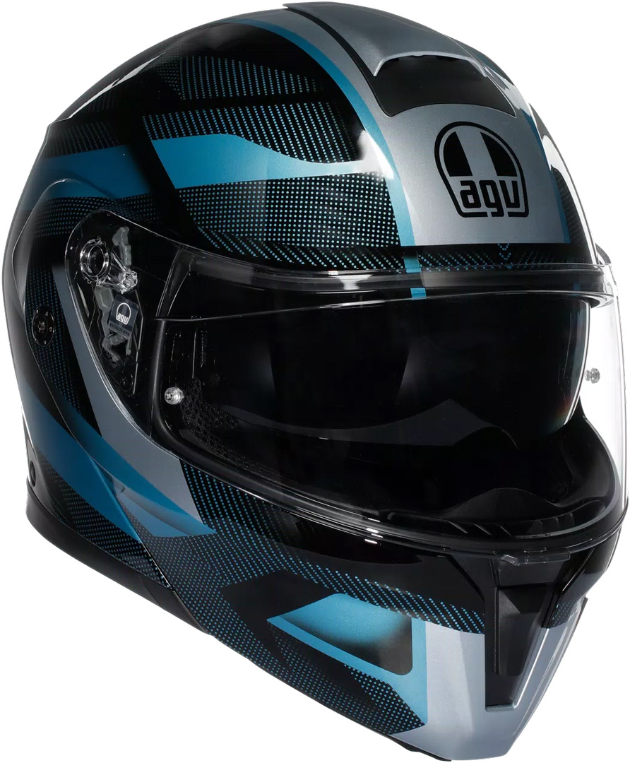 agv carbon modular helmet Streetmodular - Matte White legal use even with the chinguard open Agv Tourmodular Luna Helmet Grey