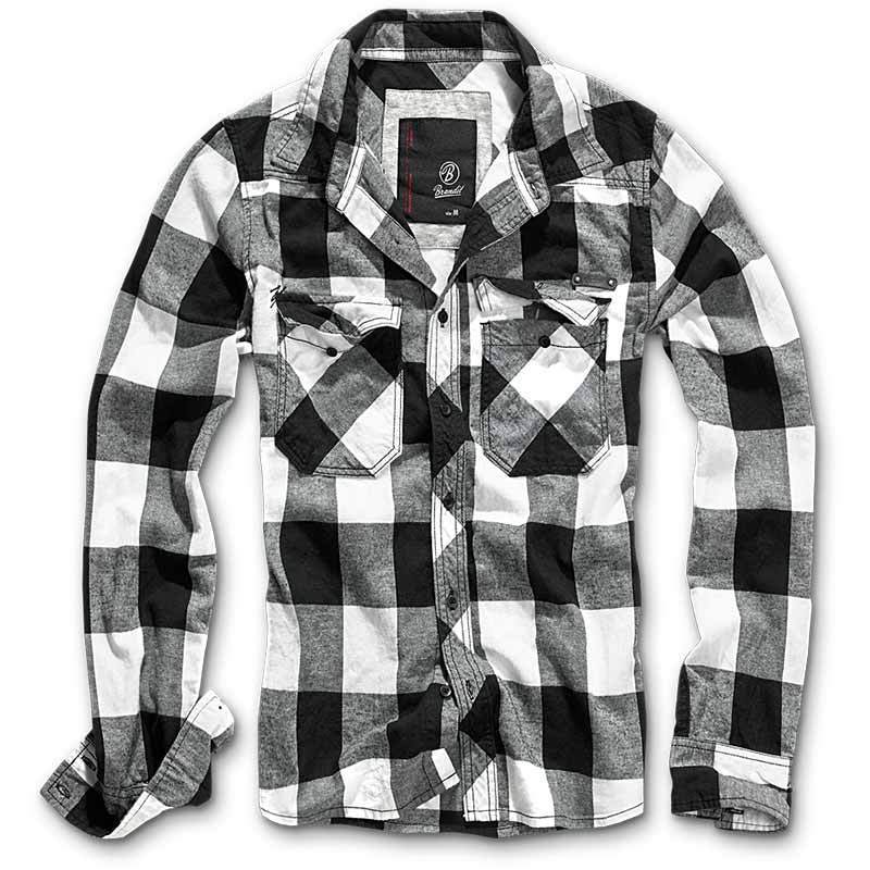 Brandit Check Camicia Bianco/nero 5XL Figura 1