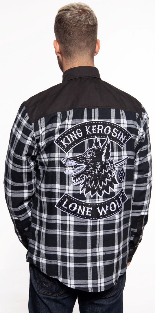 King Kerosin Lone Wolf Motorcycle Shirt M Figure 2