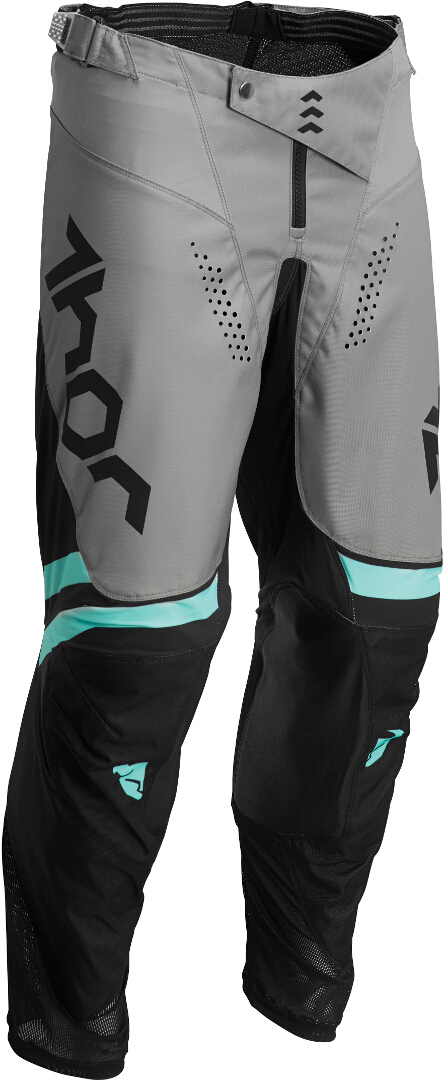 Thor Pulse Cube Motocross Bukser svart/turkis 36 Figur 1