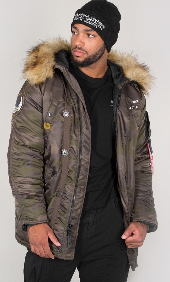 Alpha Industries N3B Airborne Jacke dunkles camouflage XL Abbildung 1