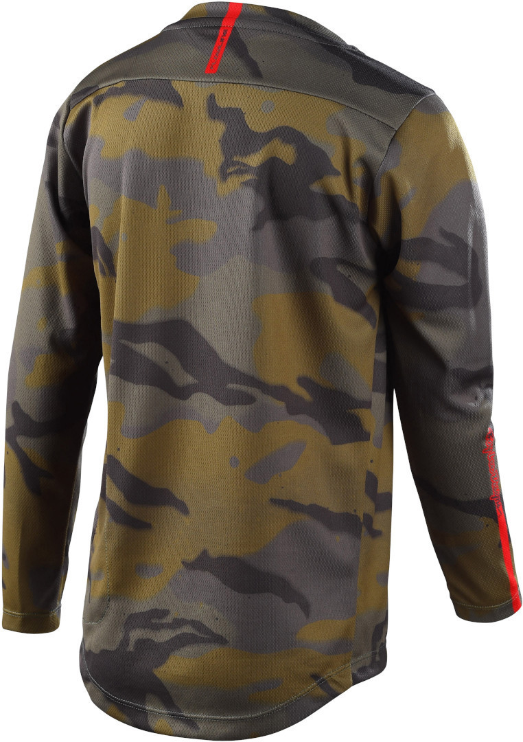 Troy Lee Designs Flowline Spray Camo Cykeltrøje til unge Grøn/camouflage M Figur 2