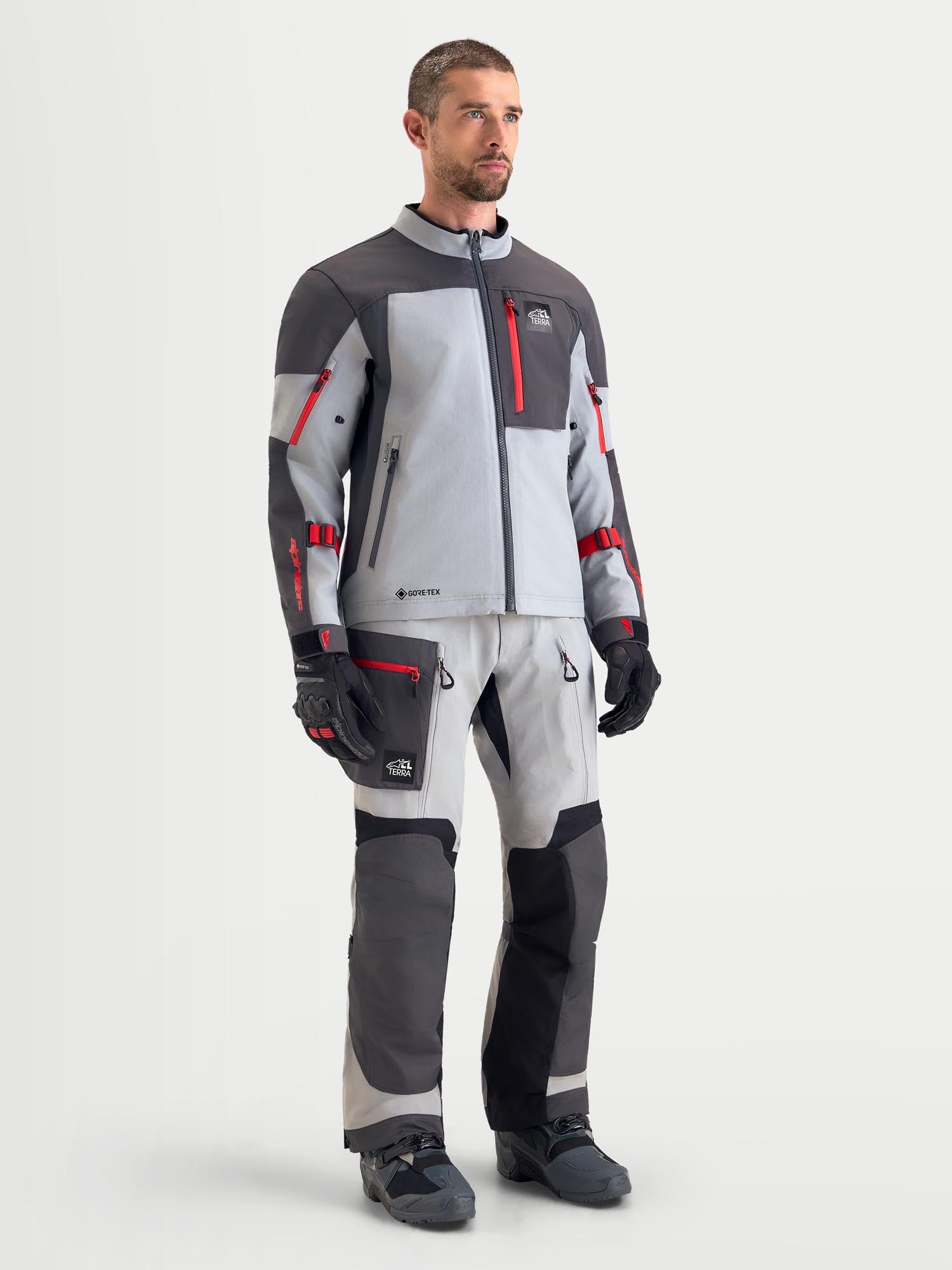 Alpinestars Arenis Gore-Tex vattentät motorcykeltextiljacka grå/svart 4XL Figur 7