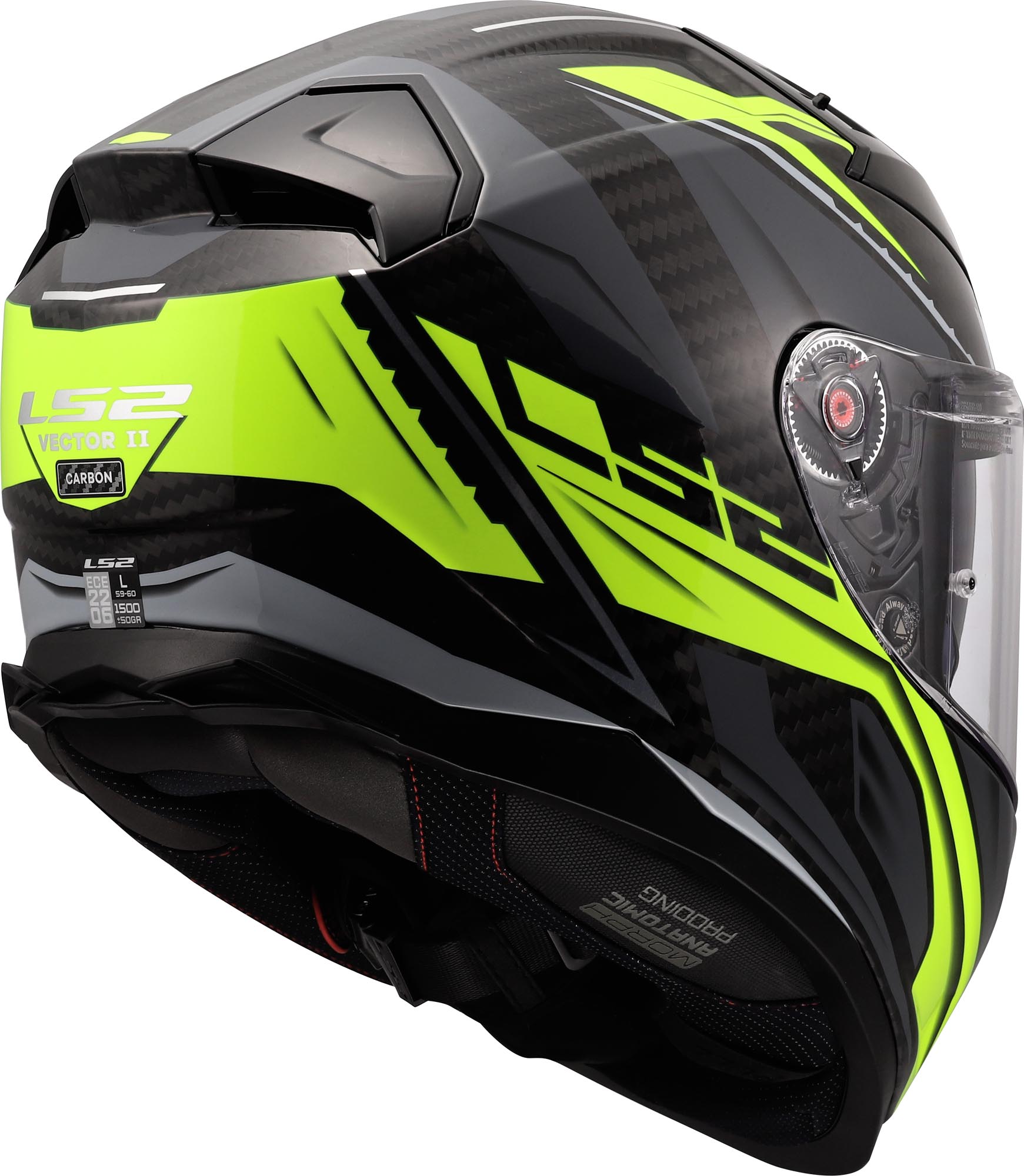 LS2 FF811 Vector II Carbon Savage 頭盔 黑色/黃色 S（55/56） 圖4