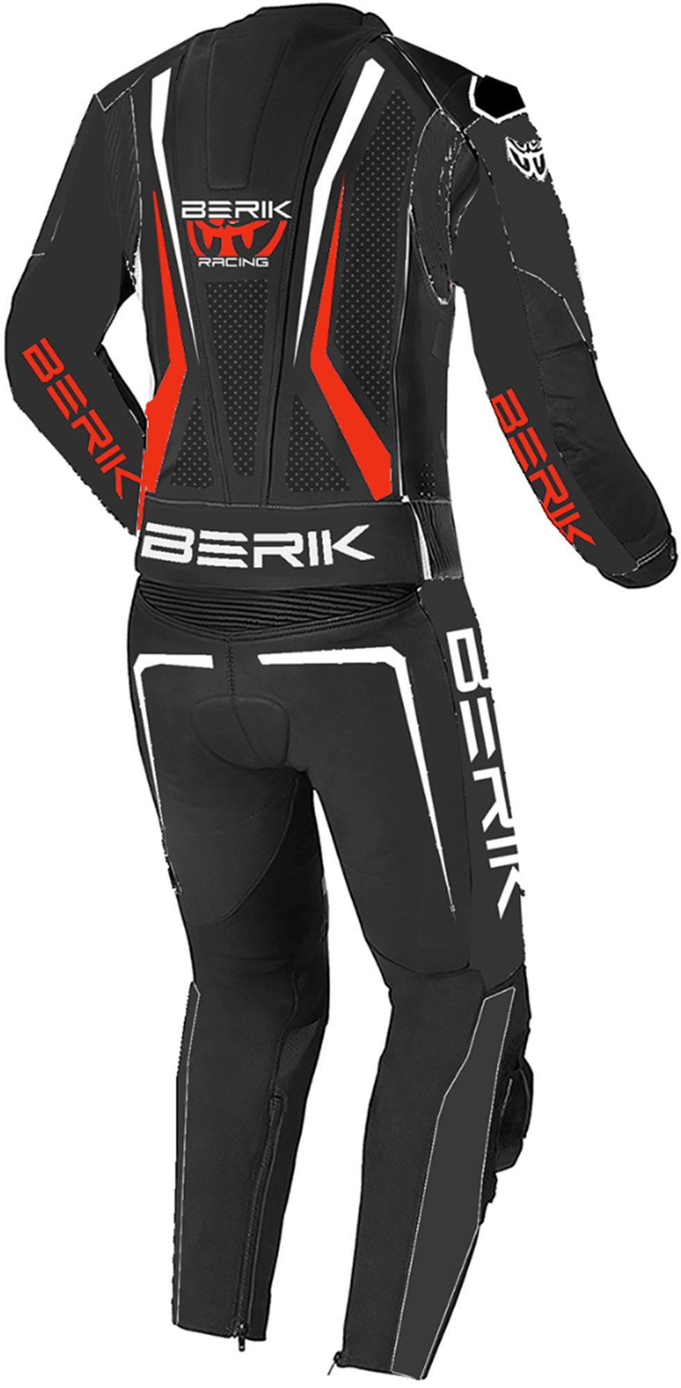 Berik Monles Costum de piele de motocicletă pentru doamne în două piese Negru/Roșu/Alb 38 Figura 2