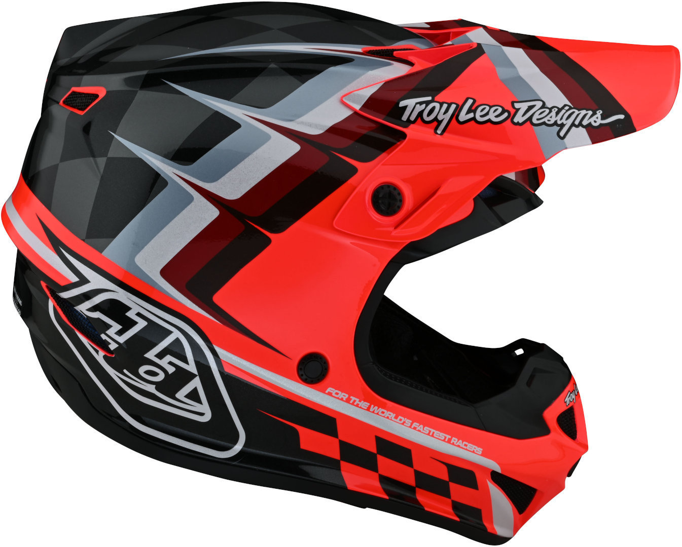 Troy Lee Designs SE4 Warped Polyacrylite MIPS Motocross Helmet red S (55/56) Figure 4